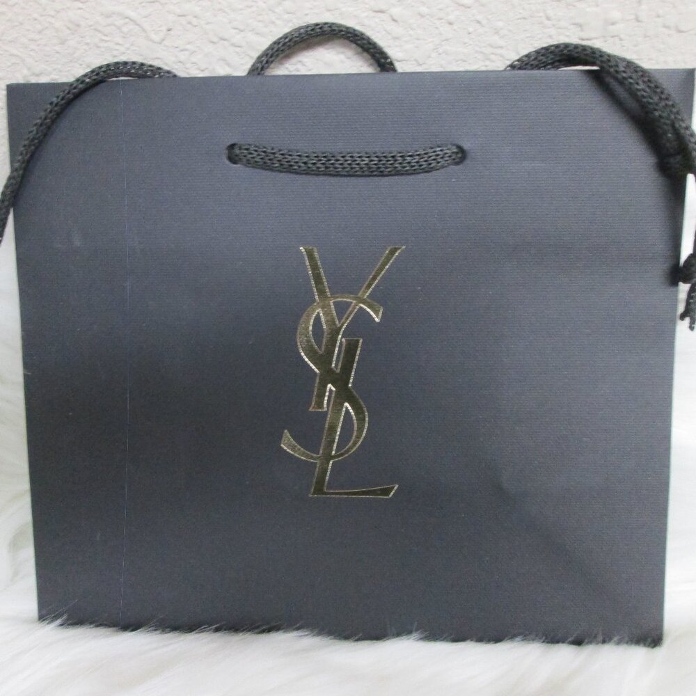 Yves Saint Laurent YSL Mini Black Logo Small shopping Bag